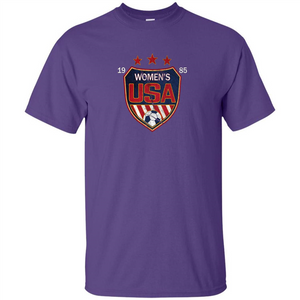 US National Woman's Soccer T-shirt USA Shield 1985 T-shirt