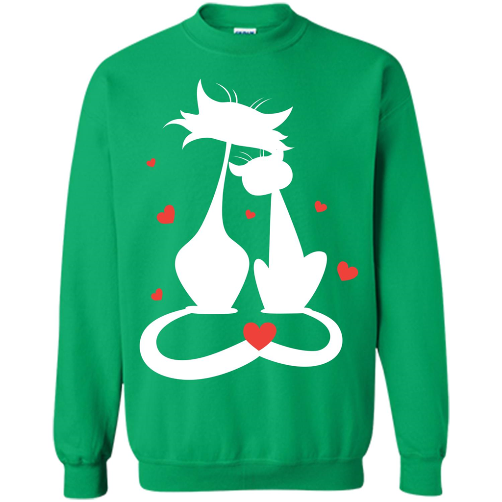 Cat Lover T-shirt Cat Couples Irish Green
