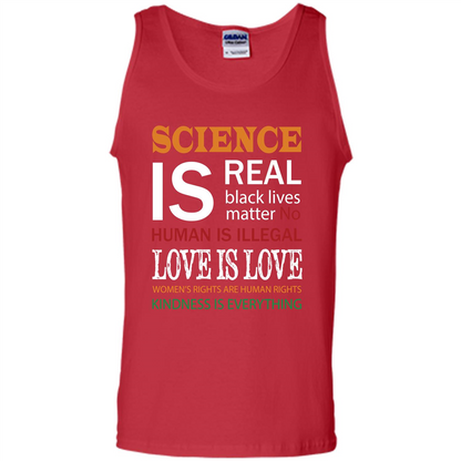 Science Is Real Black Lives Matter No Human Is Illegal Love Is Love T-shirt Red