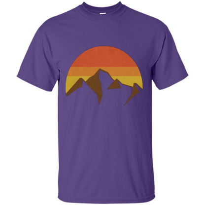 Mountain And Fall Sun T-shirt Purple