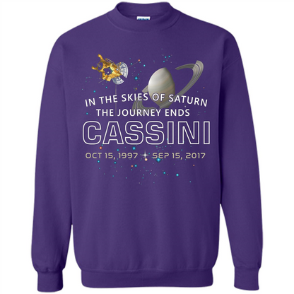 Cassini Spacecraft End Of Mission At Saturn T-shirt Purple