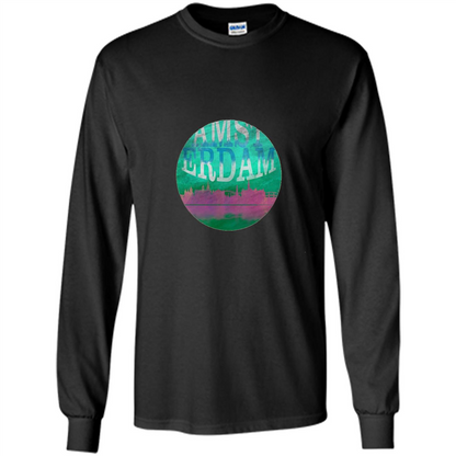 Amsterdam Skyline Horizon Sunset Love Netherlands T-shirt Orange