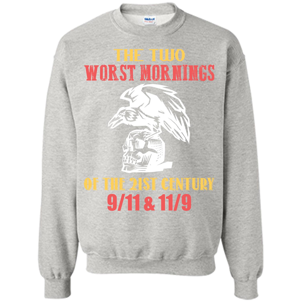 The Two Worst Mornings Of The 21st Century 9-11 and 11-9 T-shirt Ash