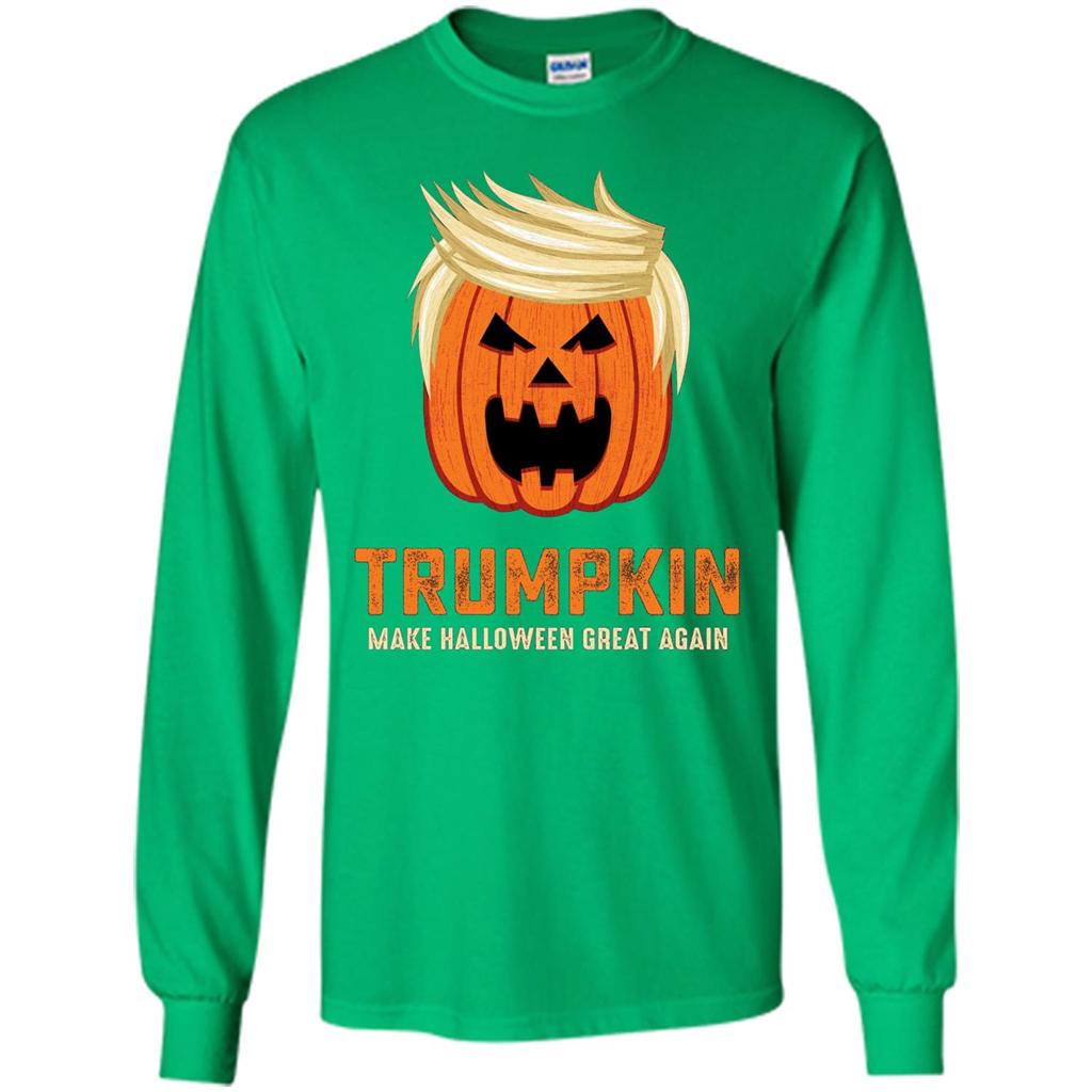 Halloween Trumpkin Funny T-Shirt Make Halloween Great Again Irish Green