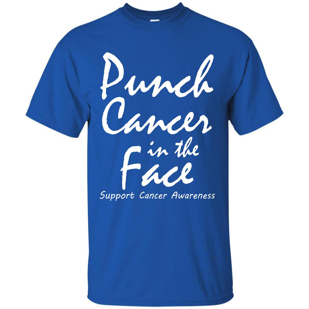 Support Cancer Awareness In The Face T-shirt Royal