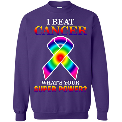 Cancer Awareness T-shirt I Beat Cancer What's Your Super Power T-shirt Orange