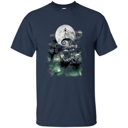 The Nightmare Before Christmas Haunted Scene T-Shirt Navy