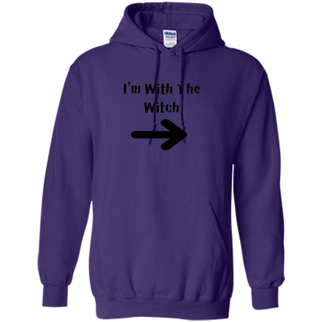 Halloween Couples Costume T-shirt I'm With The Witch Purple