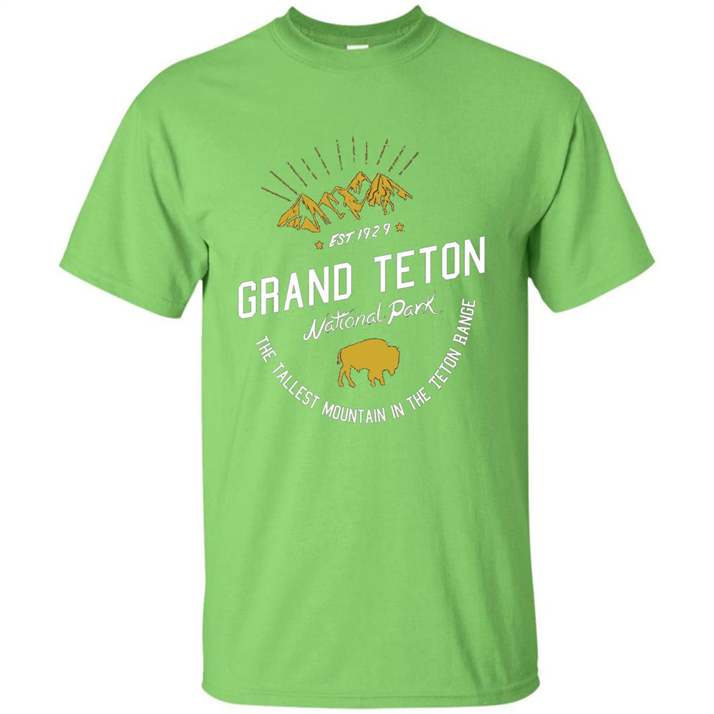 Grand Teton National Park T-shirt Lime