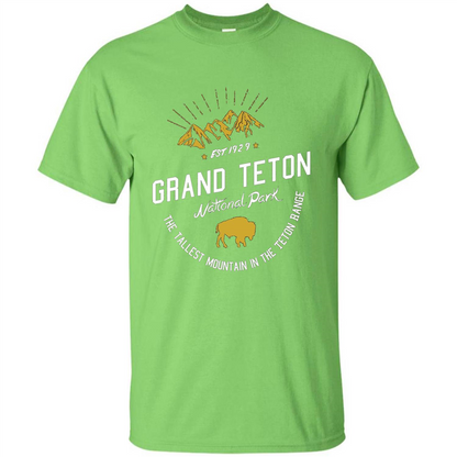 Grand Teton National Park T-shirt Lime