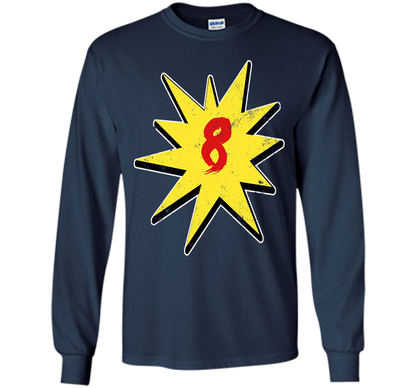 Eighth Birthday Shirt Super Hero Birthday Shirt 8 Year Old shirt Navy
