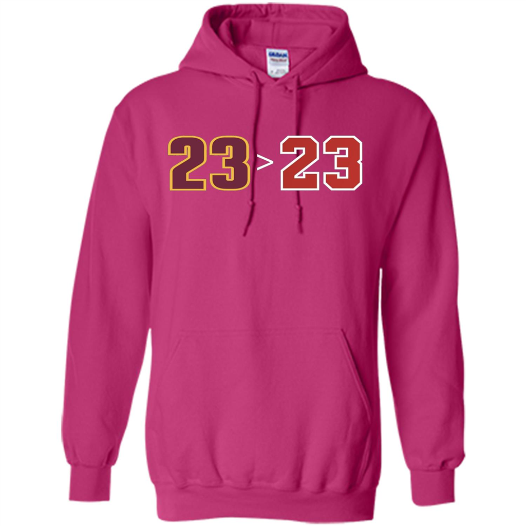 Basketball T-shirt 23 Is Greater Than 23 Heliconia