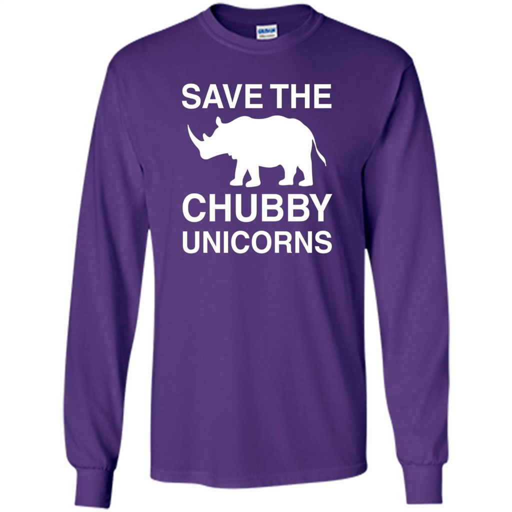 Save the Chubby Unicorns T Shirt For Men, Womens, and Kids Purple