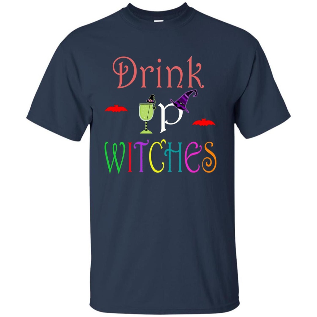 Halloween Drink Up Witches T-Shirt Navy