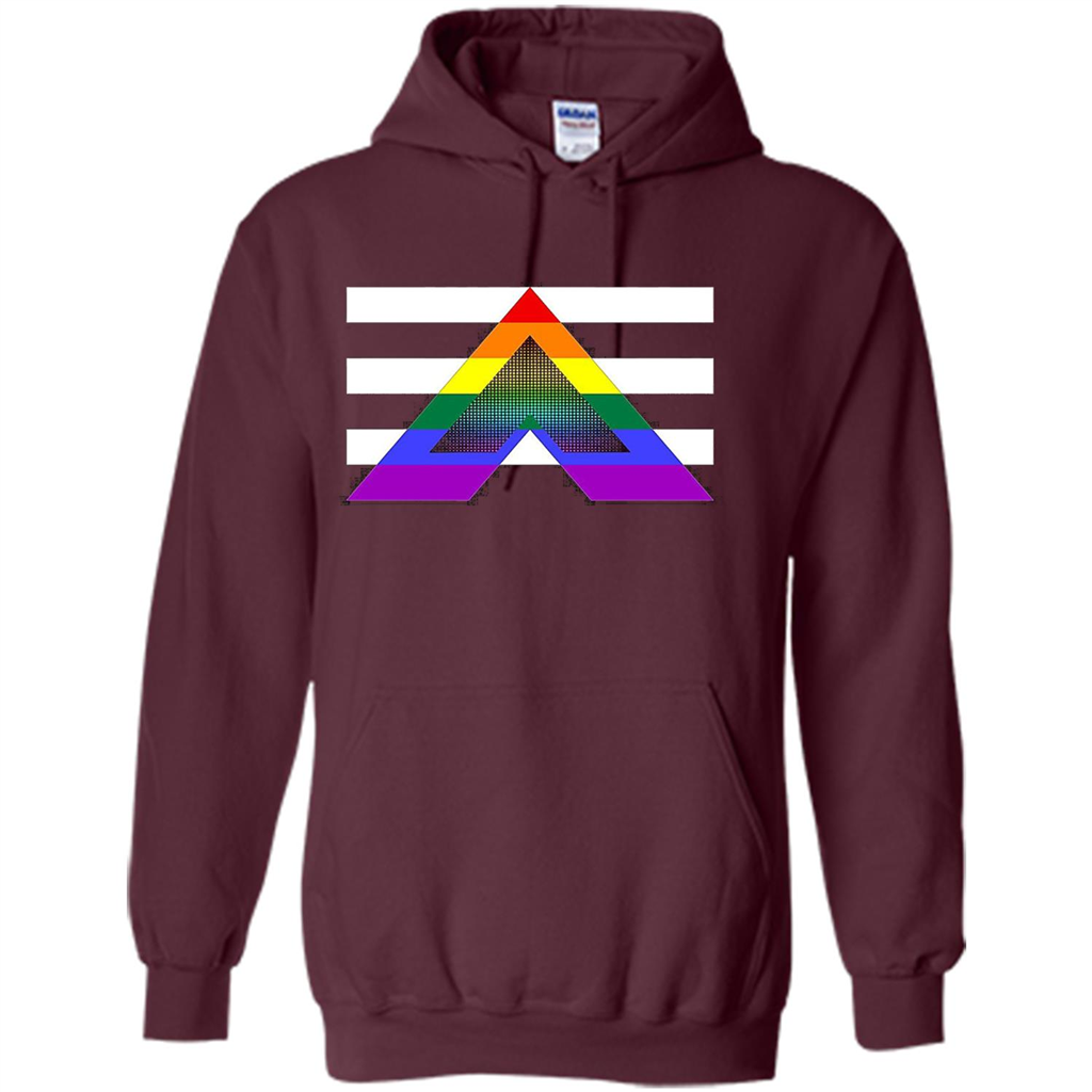 LGBT Pride Straight Ally Pride Flag T-Shirt Maroon