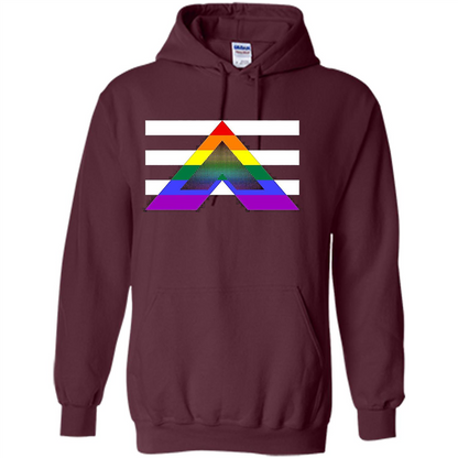 LGBT Pride Straight Ally Pride Flag T-Shirt Maroon