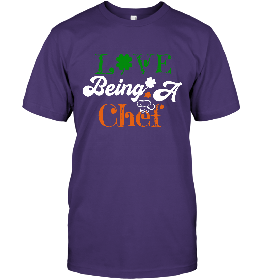 Love Being A Chef Saint Patricks Day Shirt T-Shirt Purple