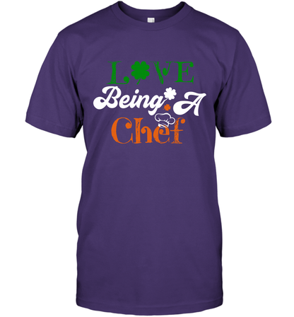 Love Being A Chef Saint Patricks Day Shirt T-Shirt Purple