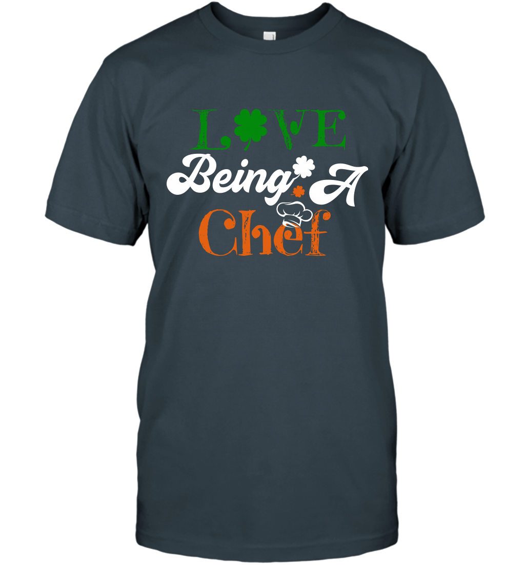 Love Being A Chef Saint Patricks Day Shirt T-Shirt Charcoal
