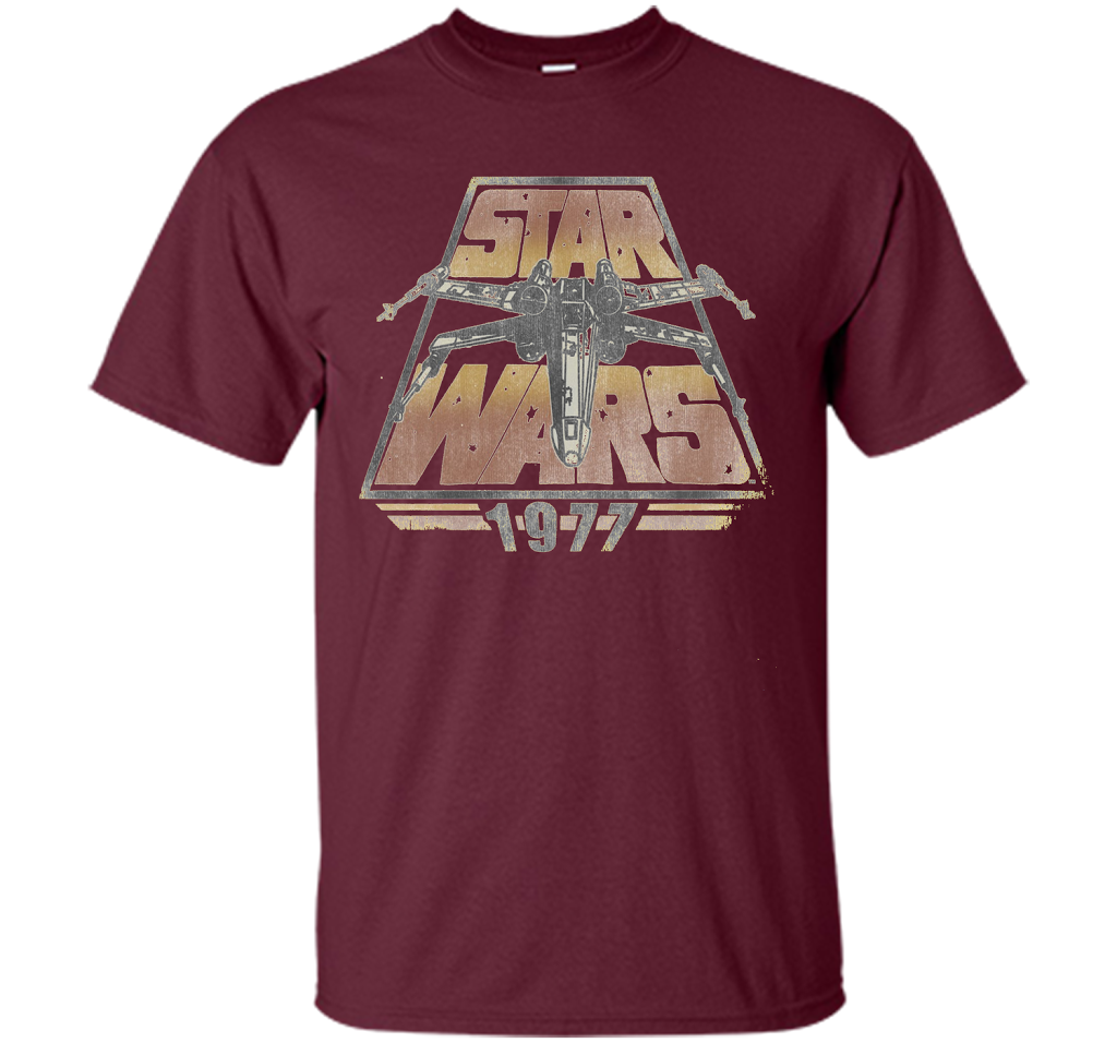 Star Wars 1977 Time Warp Graphic T-Shirt cool shirt Maroon