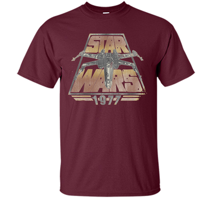 Star Wars 1977 Time Warp Graphic T-Shirt cool shirt Maroon