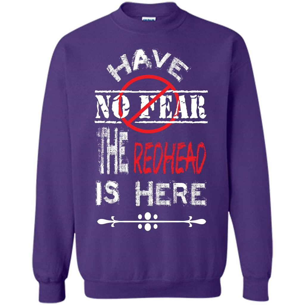 Redhead T-shirt Have No Fear The Redhead Is Here Purple