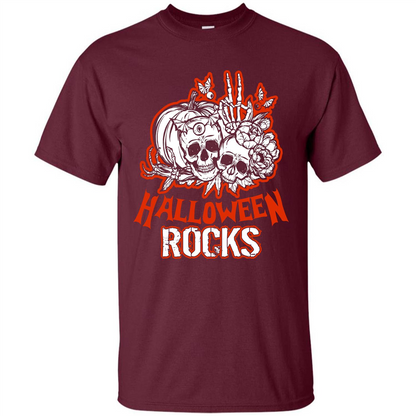 Halloween Rocks T-shirt Maroon