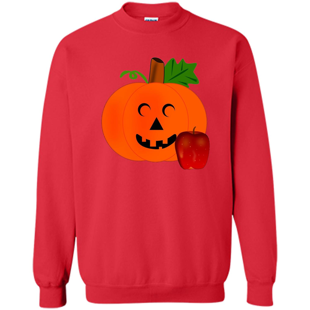 Cute Teacher Pumpkin Apple Halloween Costume T-shirt Red