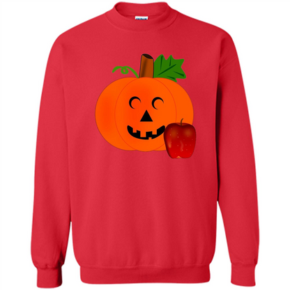 Cute Teacher Pumpkin Apple Halloween Costume T-shirt Red