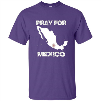 Pray For Mexico T-Shirt | Pray For Mexico Tshirt Purple