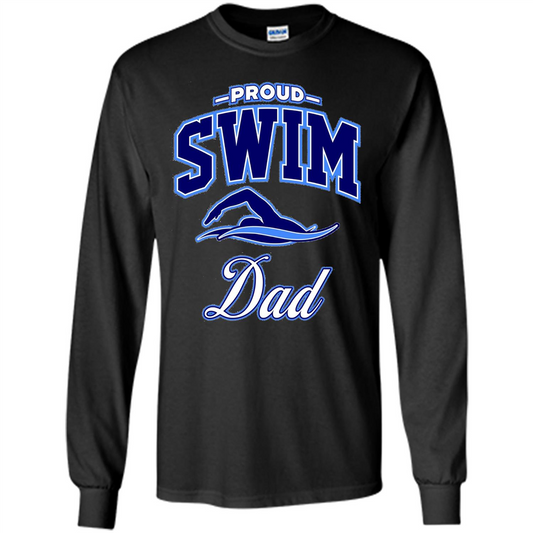 Men's Proud Swim Dad T-shirt Black