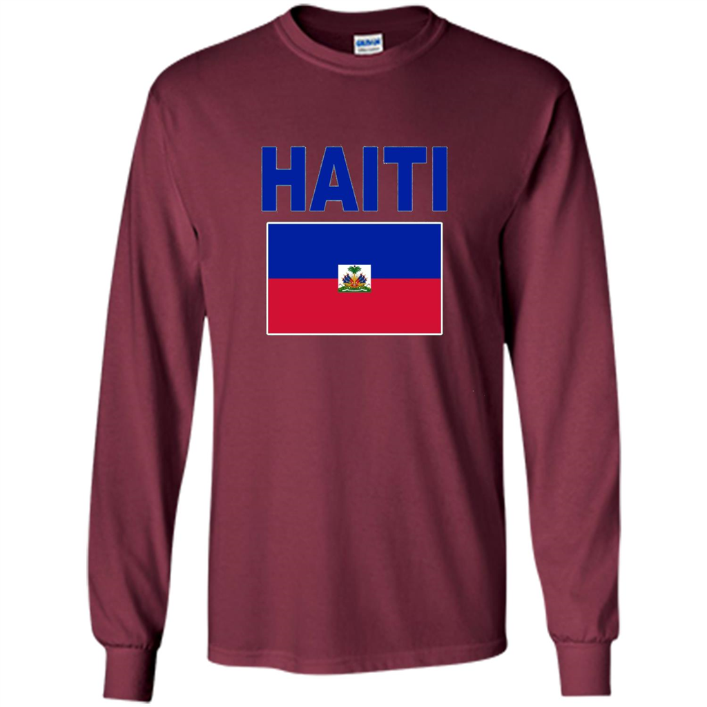 Haiti Flag T-Shirt Maroon