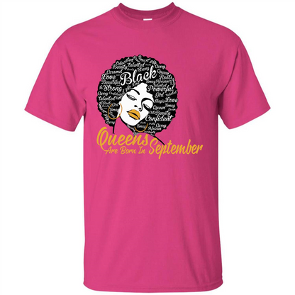 Queen Are Born In September T-shirt Heliconia
