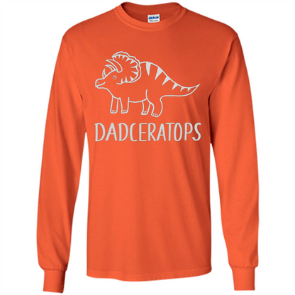 Dinosaur Family Triceratops T-shirt Orange