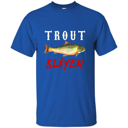 Fisherman T-shirt Trout Slayer T-Shirt Royal