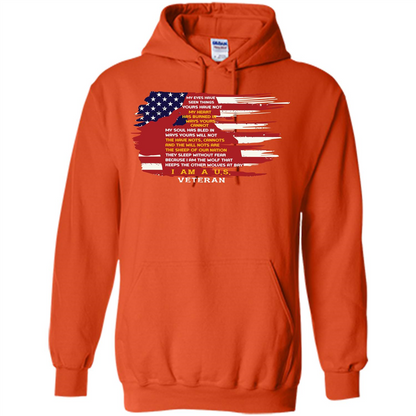 Military T-shirt My Eyes Have Seen Things Yours Have Not Orange