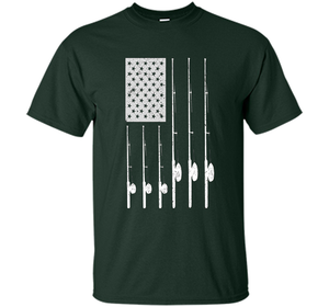 Patriotic Fishing T-Shirt with American USA Flag Great Gift shirt