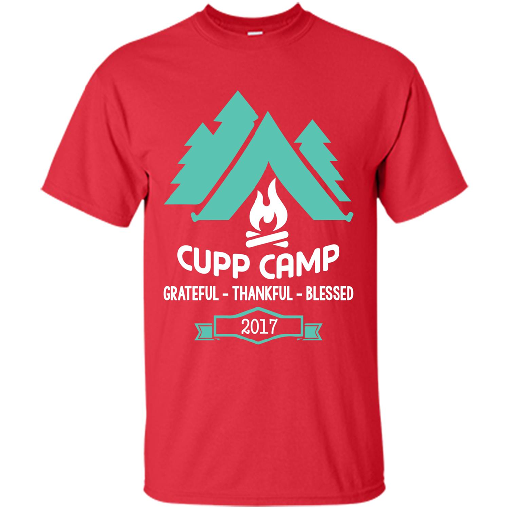Camping T-shirt Cupp Camp Grateful - Thankful - Blessed 2017 Red