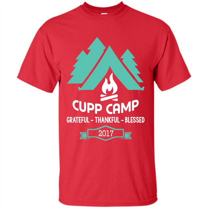 Camping T-shirt Cupp Camp Grateful - Thankful - Blessed 2017 Red