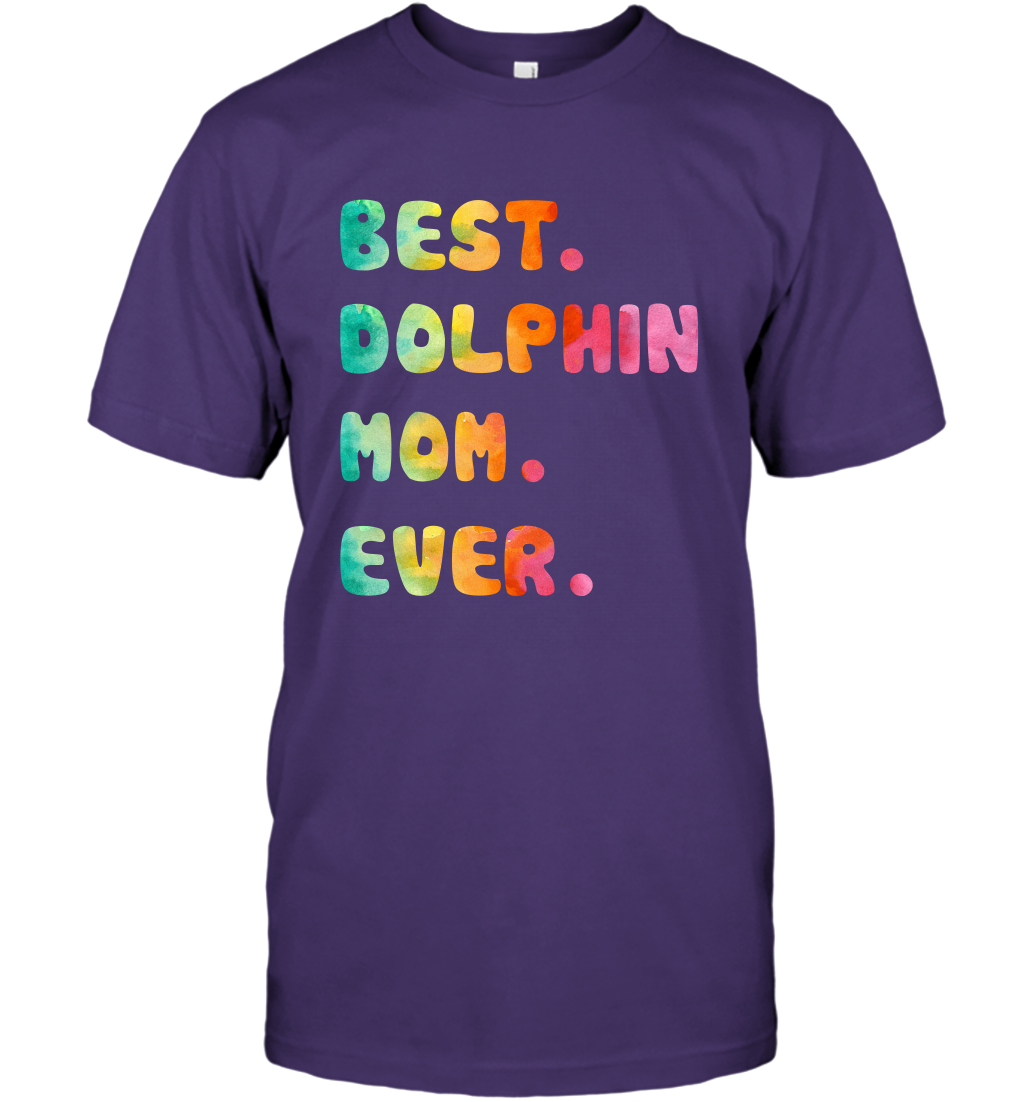 Best Dolphin Mom Ever Shirt T-Shirt T-Shirt Purple