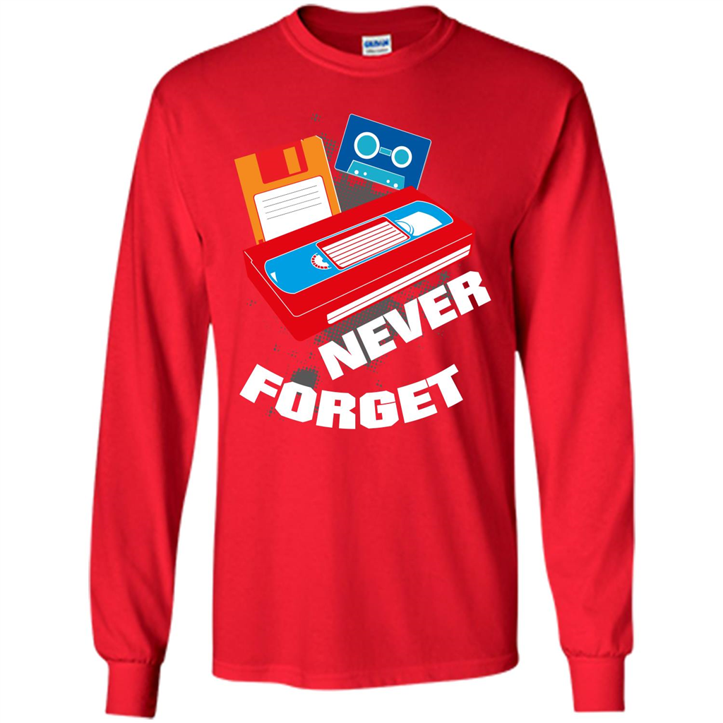 Floppy Disk Vhs 90s 80s T-shirt Never Forget Red