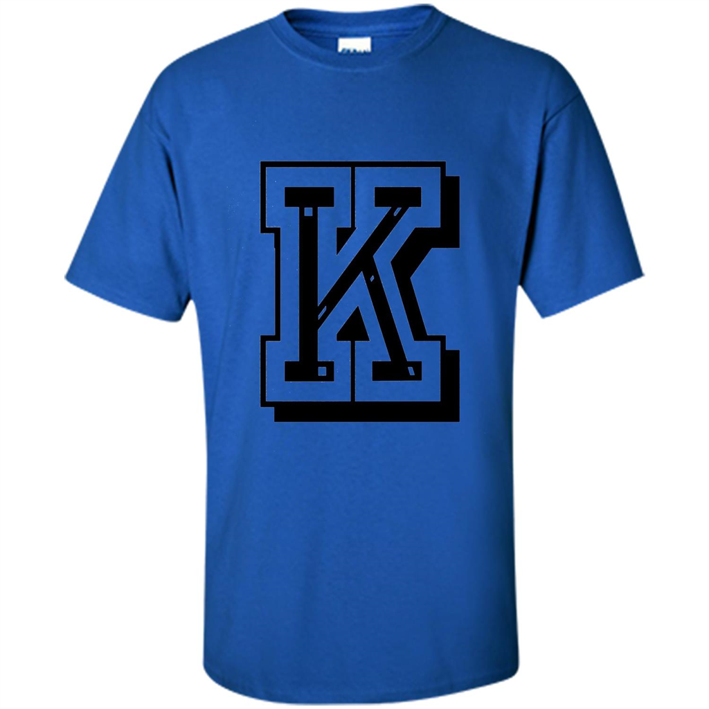 Letter K Initial T-Shirt for Names or Spelling Words Royal
