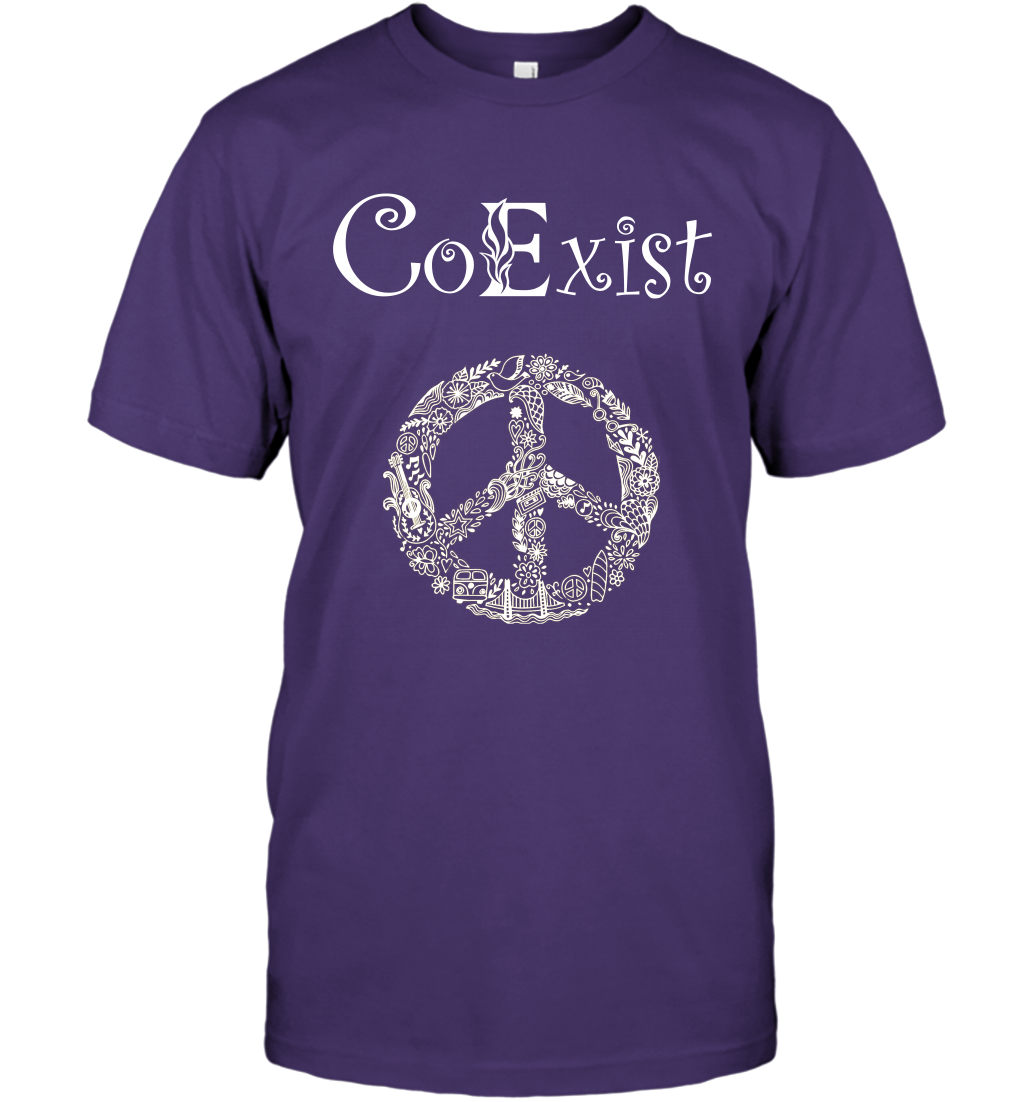 Co Exist Shirt T-Shirt T-Shirt Purple