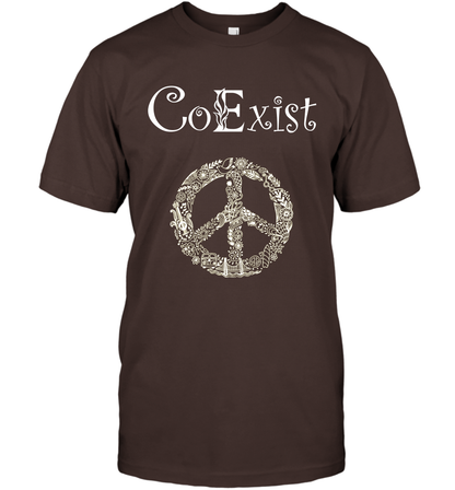 Co Exist Shirt T-Shirt T-Shirt Dark Chocolate