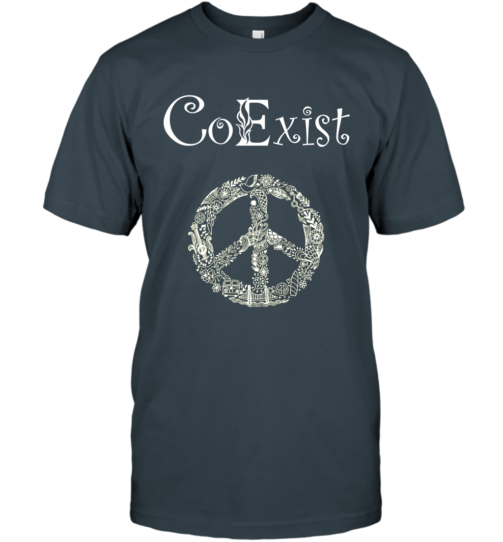 Co Exist Shirt T-Shirt T-Shirt Charcoal