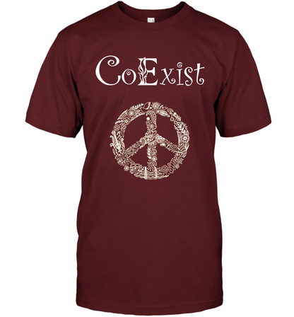 Co Exist Shirt T-Shirt T-Shirt Cardinal