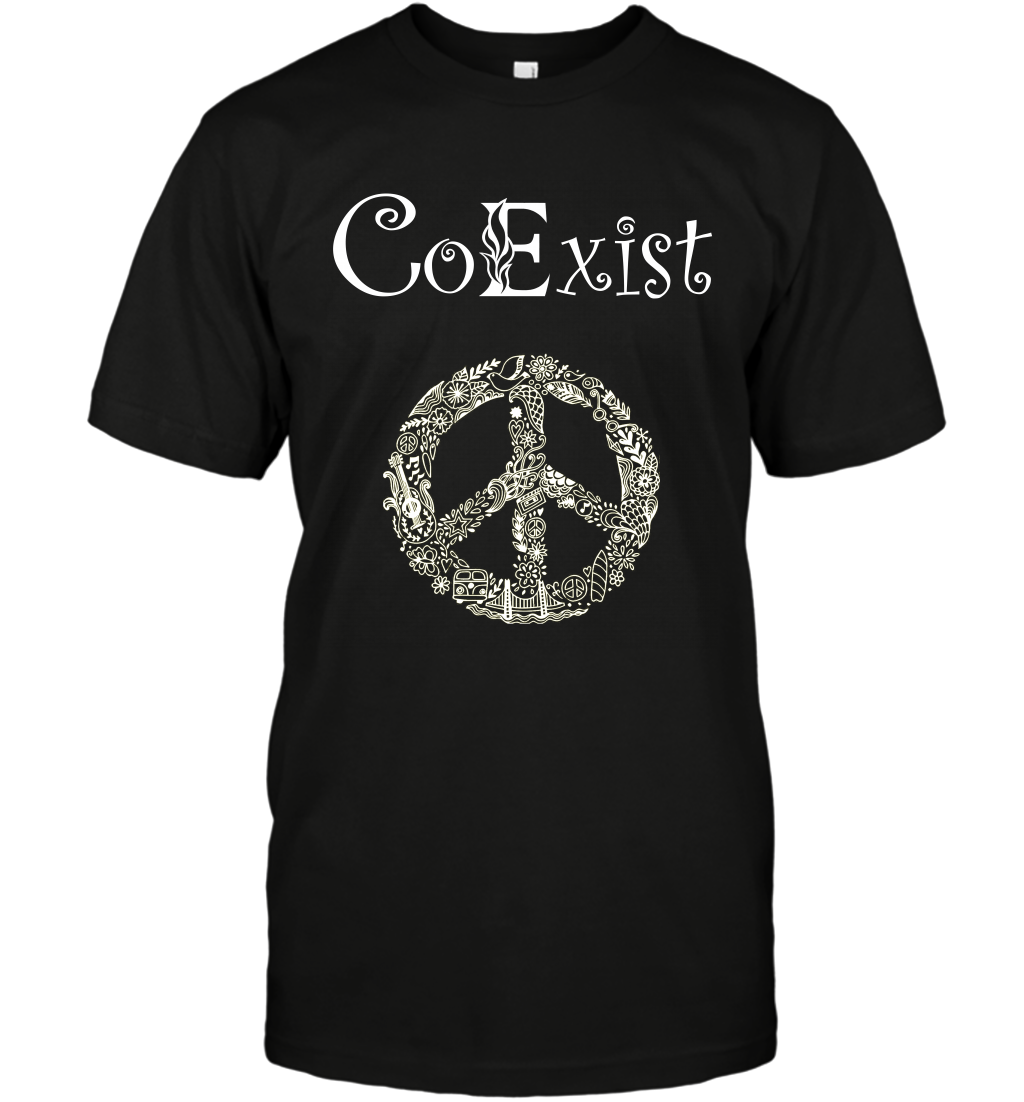 Co Exist Shirt T-Shirt T-Shirt Black