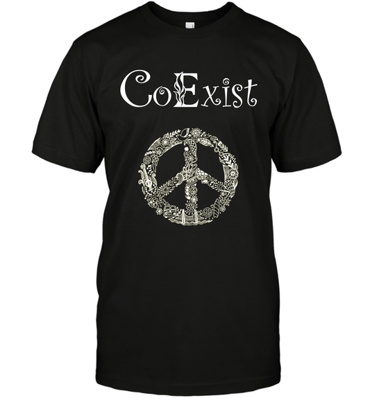 Co Exist Shirt T-Shirt T-Shirt Black
