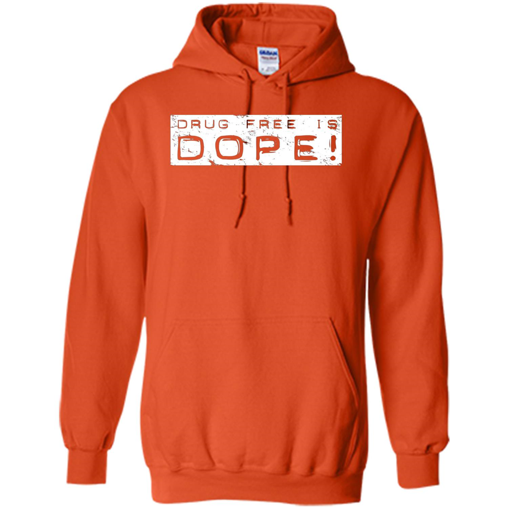 Drug Free Is Dope T-shirt Orange