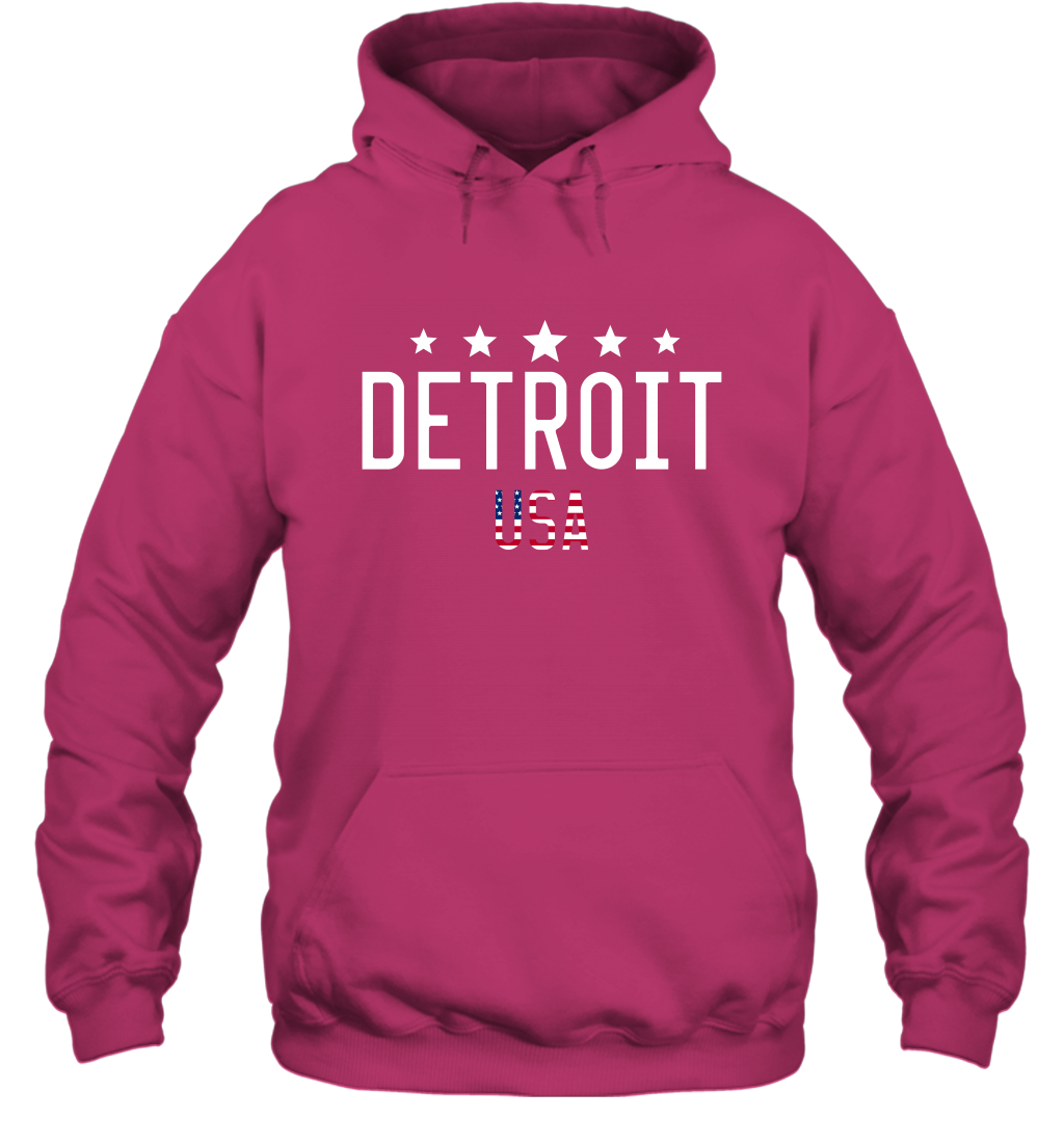Detroit Usa Shirt Hoodie Hoodie Heliconia